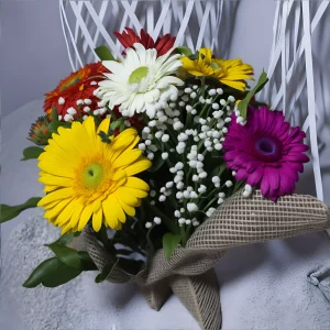 bouquet multicolor de gerberas