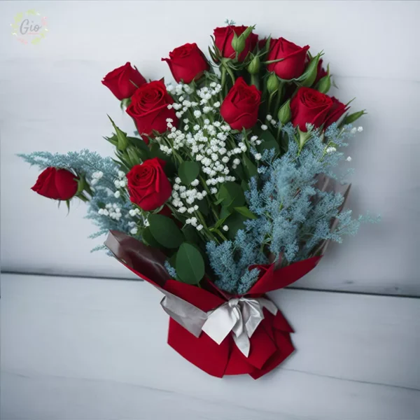 Ramo de 15 rosas rojas